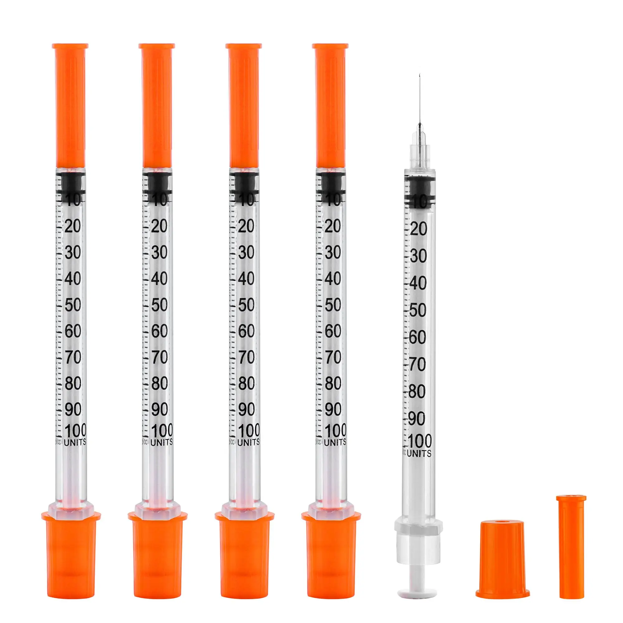 

100pcs 1ml 30G*13mm Individually Wrapped Sterile Insulin Syringe With 1/2 inch Needle, for Pets Use