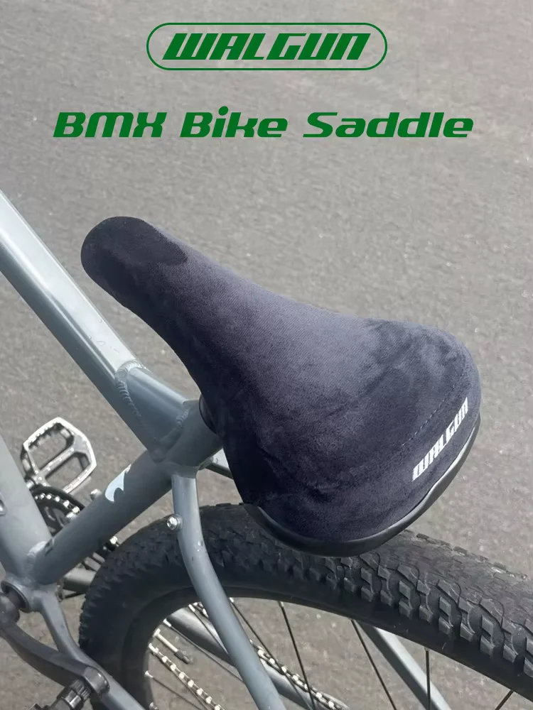 AliExpress WALGUN Bicycle Saddle Wheelie Black Red Seat For Bicycles Flannelette Bike Seats Suede Cover Soft Railed Seat Wheelie Seats