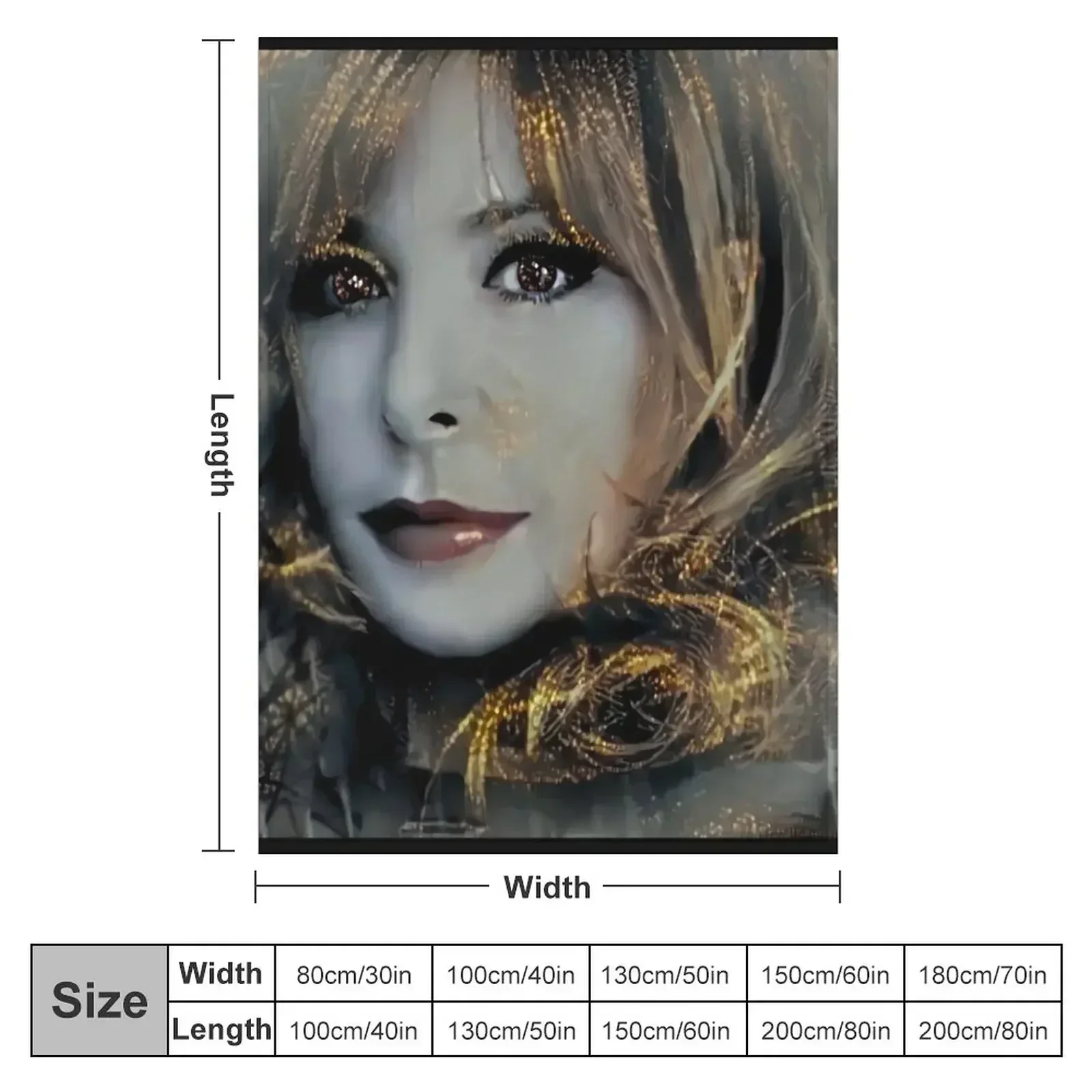 Mylène Farmer Throw Blanket Quilt Warm warm winter sofa bed Shaggy Furry Blankets