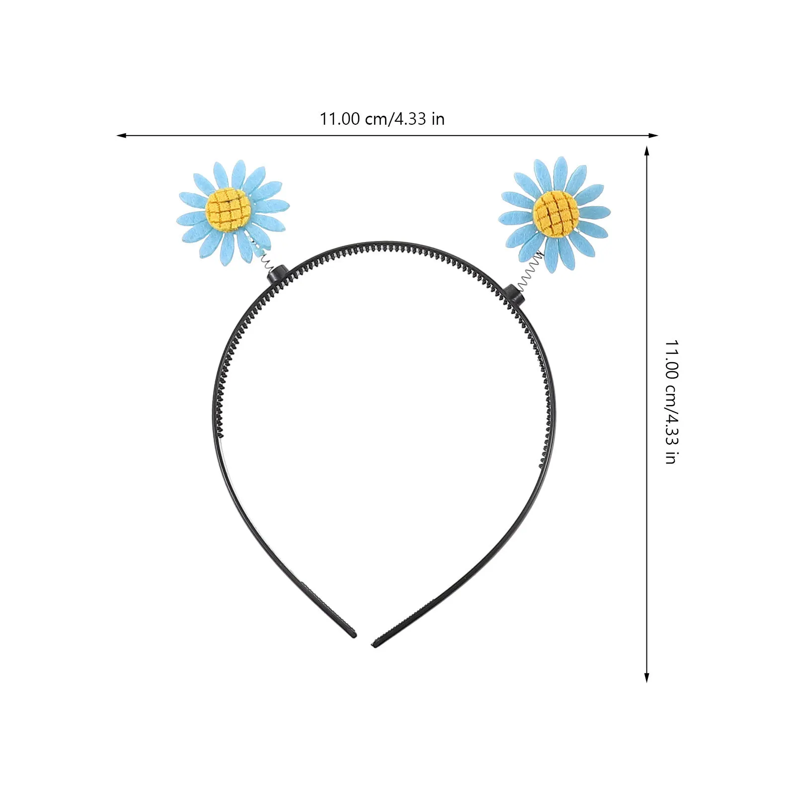 

5Pcs Flower Hair Hoop Sunflower Headdress Colorful Spring Headband for Kids Party Costume Headwear Spring Hair Hoop