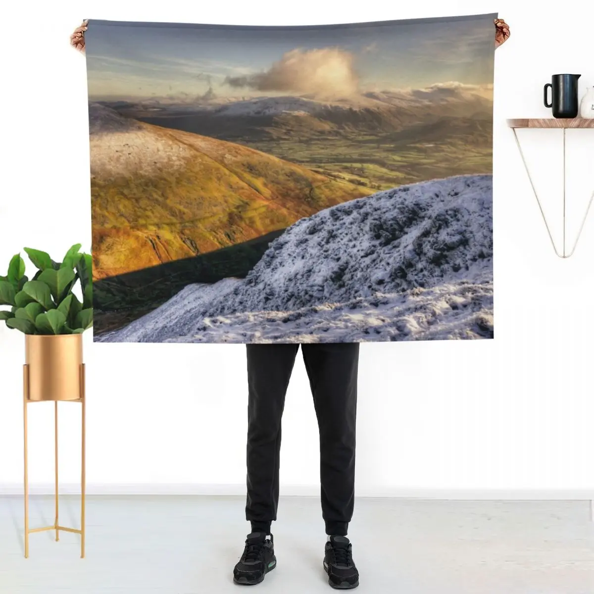 

Helvellyn & Thirlmere From Lonscale Fell Throw Blanket Year Round Soft Comfortable Blanket for Home