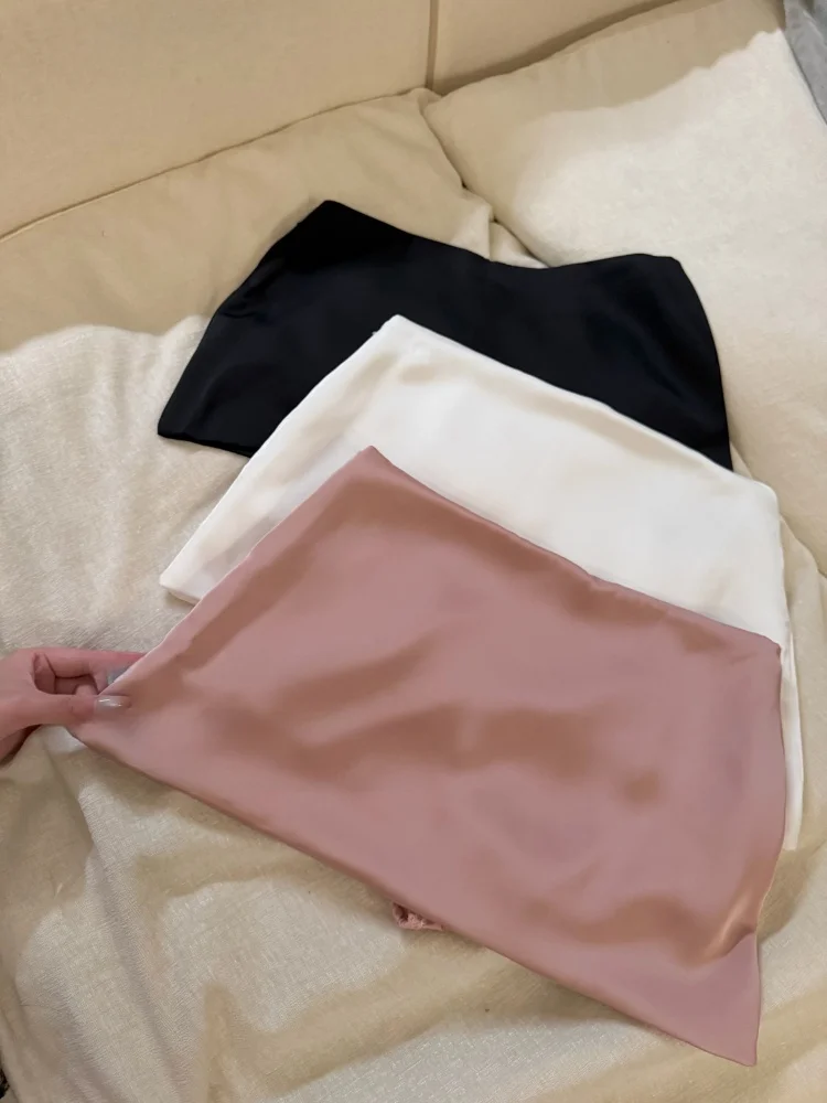 

Low Waist ort Skirt Women's Sle Casual Tee Color Acetate Slip Smooth Comfortable Summer Faion Casual Skirt