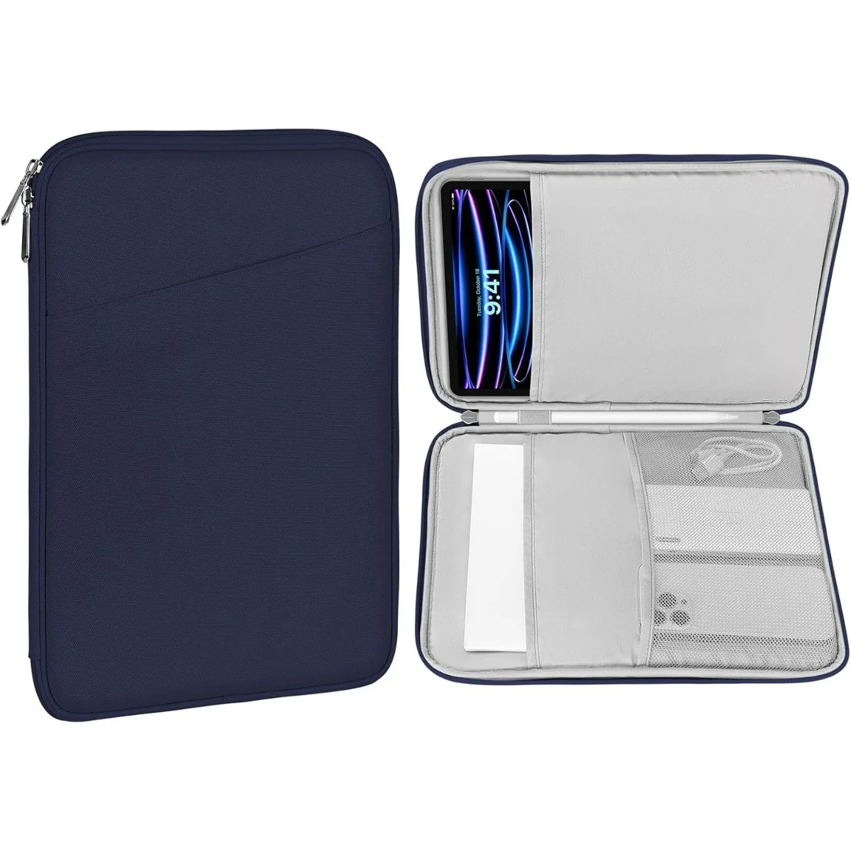 

12.9 Inch Tablet Sleeve Bag, Compatible with 13 Inch New iPad Pro M4 & Air M2 2024, iPad Pro 12.9 inch M2&M1, Dark Blue