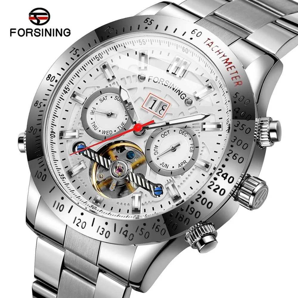 FORSINING 332G Luxury Brand Series Men\'s Watch Professional Aviation Week Business Automatic Date Sports Watches Surprise Price