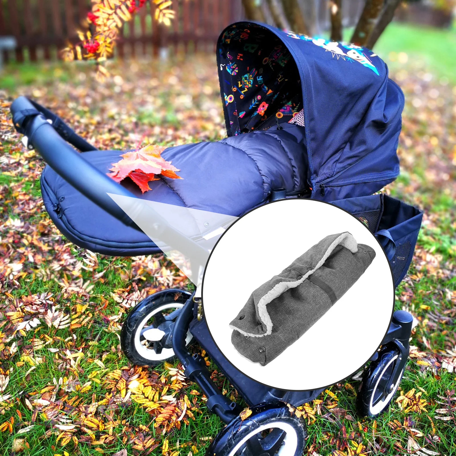 

Теплые зимние перчатки из ткани Оксфорд, толстая муфта для рук коляски, уличные антифризные перчатки для детских колясок, родителей