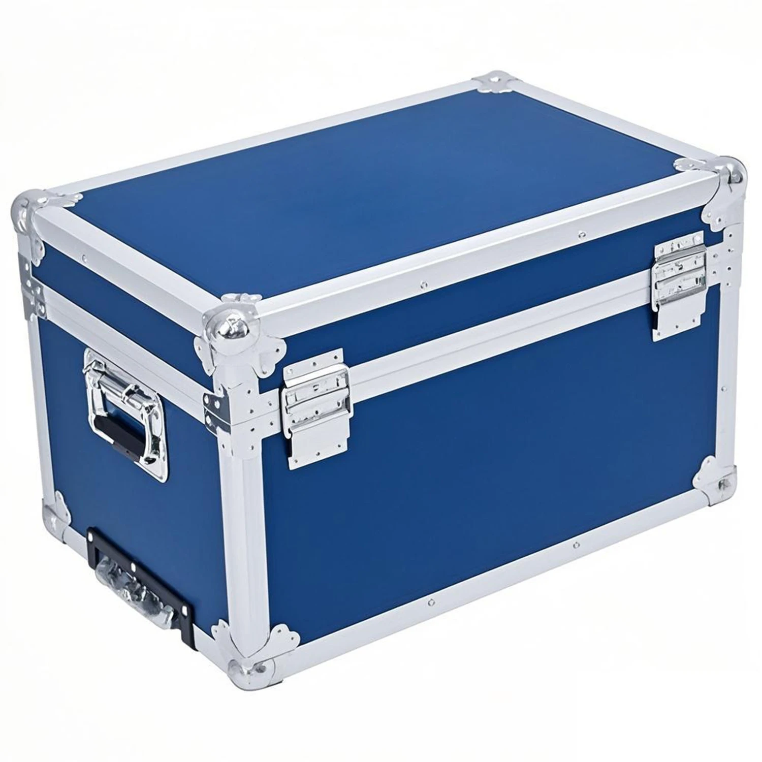 OEM ODM Blue Color Hard Aluminum Road Flight Case with Built-in Telescopic Handle and Wheels for Precision Equipment Transport
