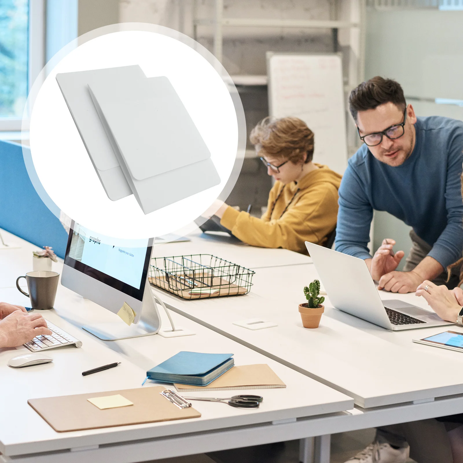 

2pcs Removable Desktop Panel Divider Board For Countertop Sneeze Guard Portable Barrier Privacy Screen Desk Divider Office