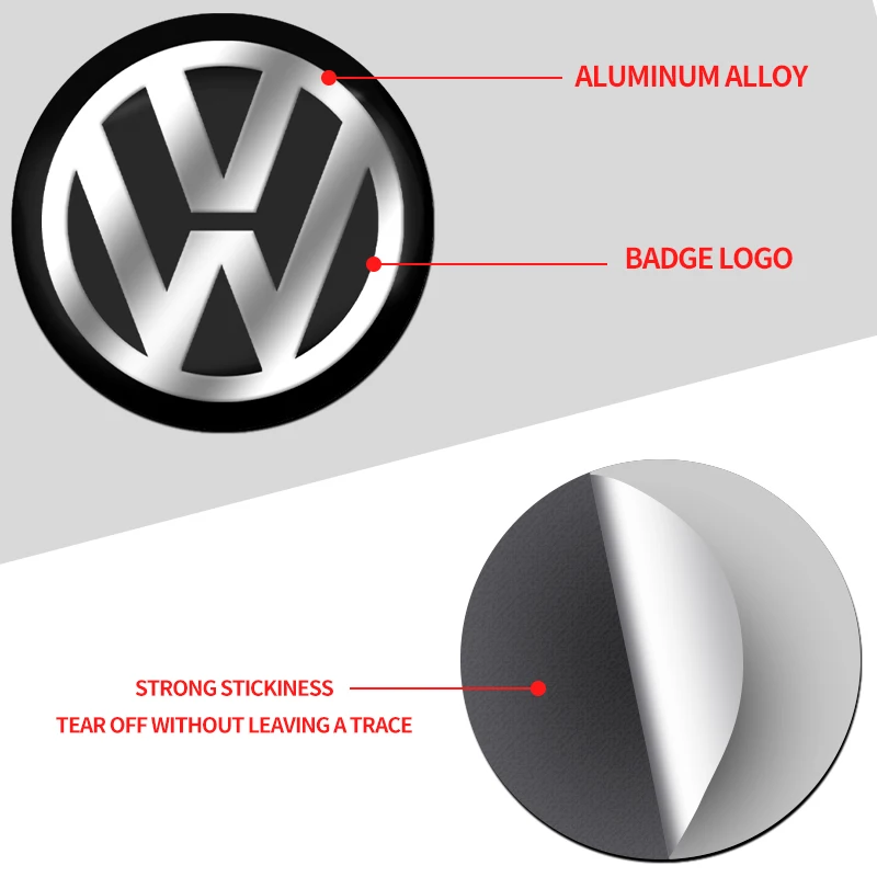 4PCS Car Wheel Center Decal Hub Sticker Styling for VW Passat B5 B6 B7 Polo Tiguan Golf Scirocco Lavida Santana Touran Magotan