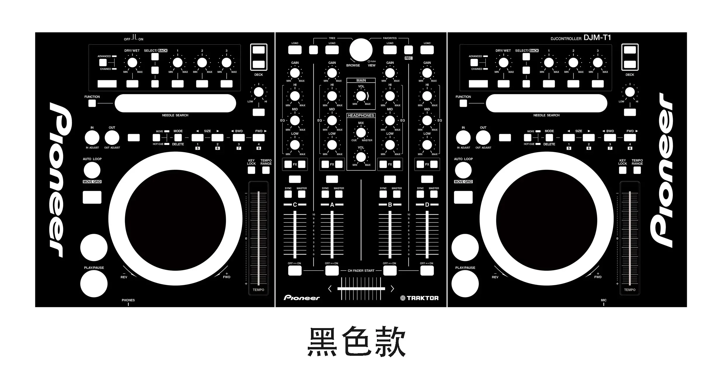 

DDJ-T1 Skin DJ Controller Panel Mask Colorful Film, Customizable