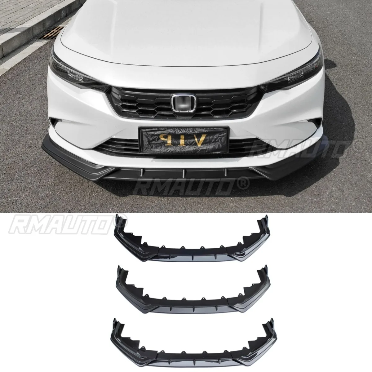 

Передний бампер автомобиля, диффузор, спойлер, глянцевая черная модификация, деталь для Honda INTEGRA 2022, защита бампера, автомобильные аксессуары