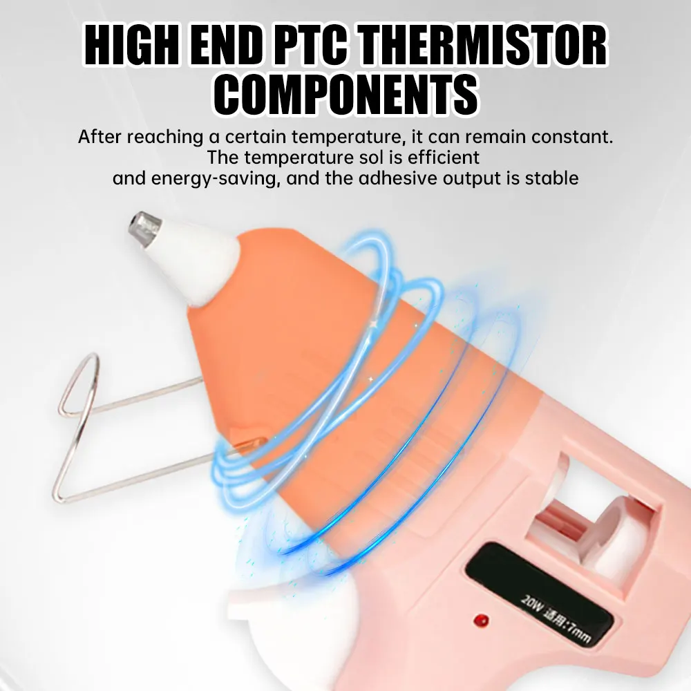 Household Lithium Electrothermal Glue Gun Hot Melt Glue Dispenser Heat Temperature Thermo Repair Tool with 7mm Glue Sticks