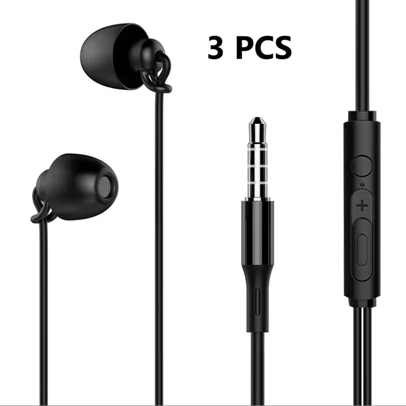 ASMR Oortelefoon Hifi Headset Ruisonderdrukkende Slapen Oordopjes Zachte Siliconen Headset TPE Draad Geen Oordruk Oordopjes Voor Xiaomi Huawei