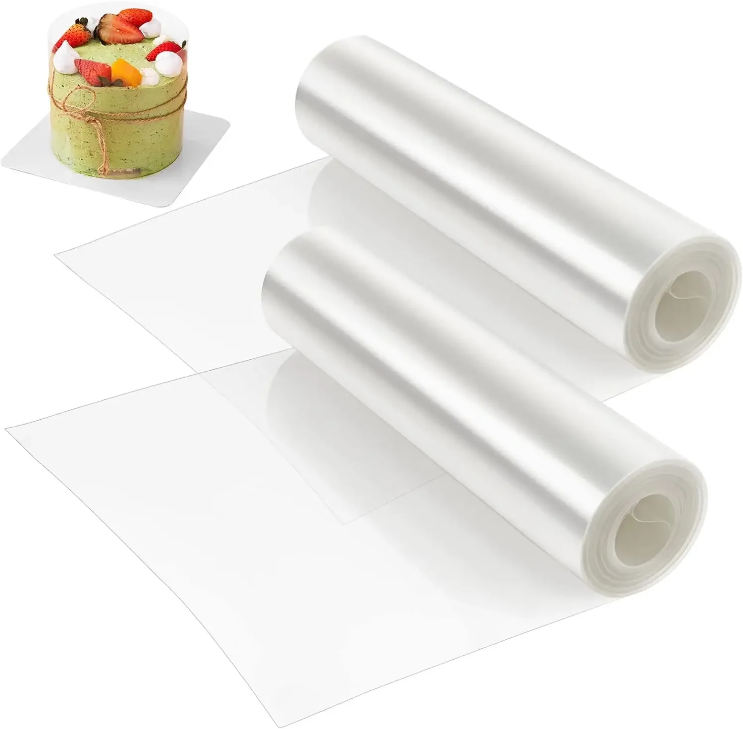 6/8/10/12/15/20cm 10M transparent cake collar Roll Transparent Mousse  Surround Film for Chocolate   Decoration