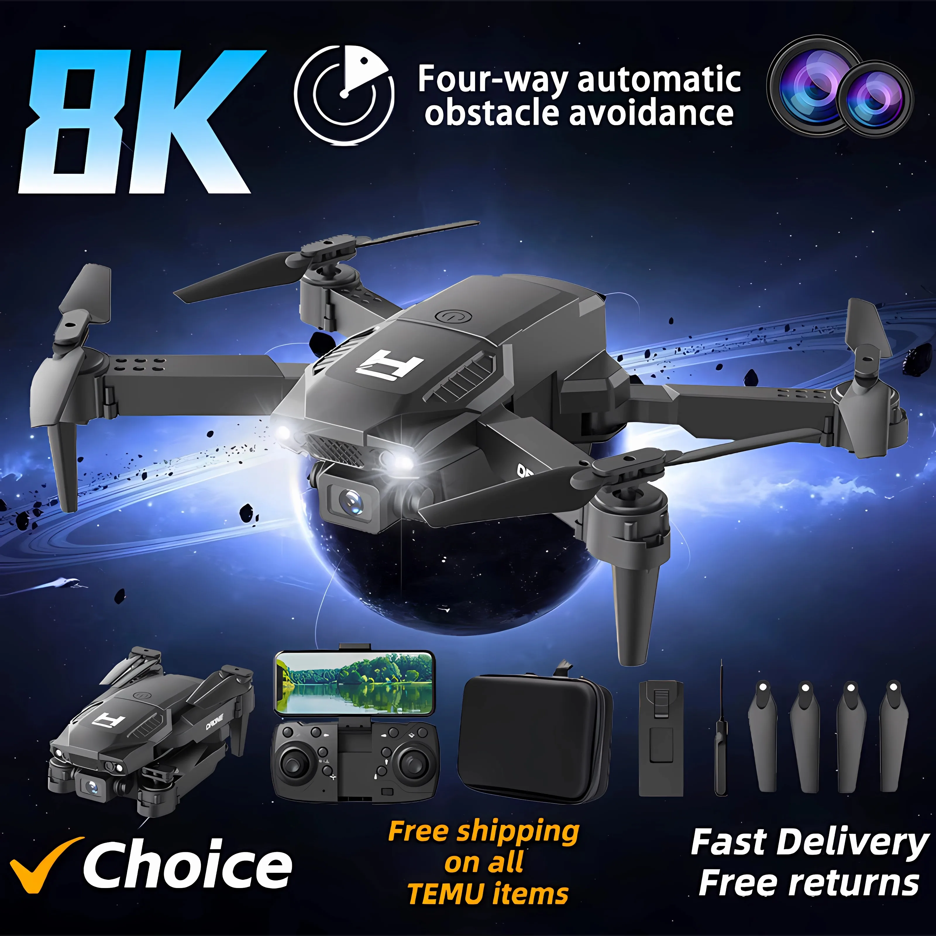 신형 H4 미니 드론 8K WIFI FPV 광각 HD 듀얼8K 카메라 고도 유지 RC 4축 장난감 비행기 쿼드콥터 헬리콥터 장난감 선물
