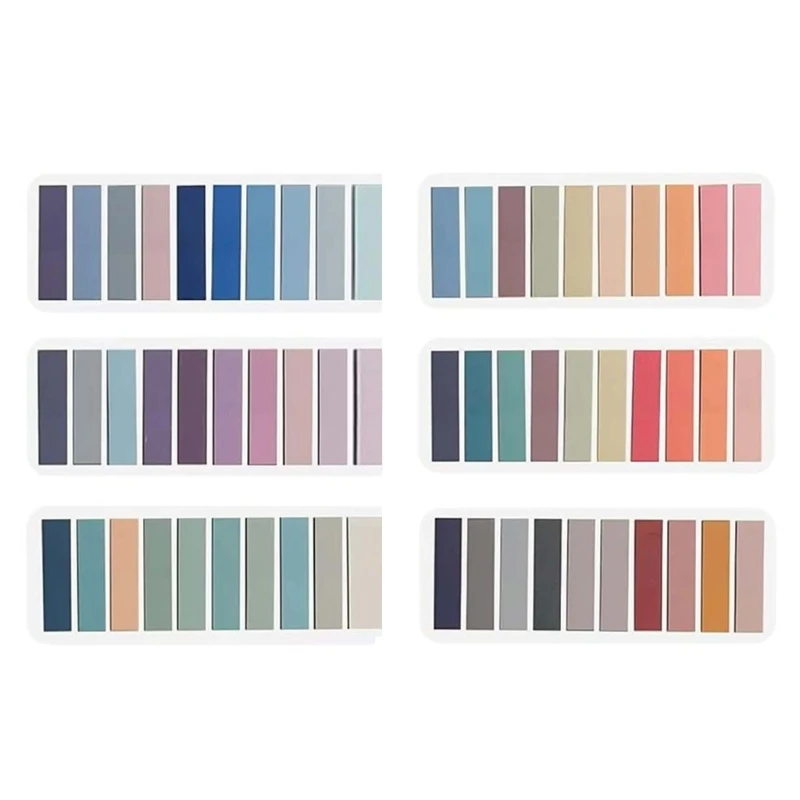 6 ПК, эстетическая липкая нота окрашенных вкладки индекса Memos Pad легко написать