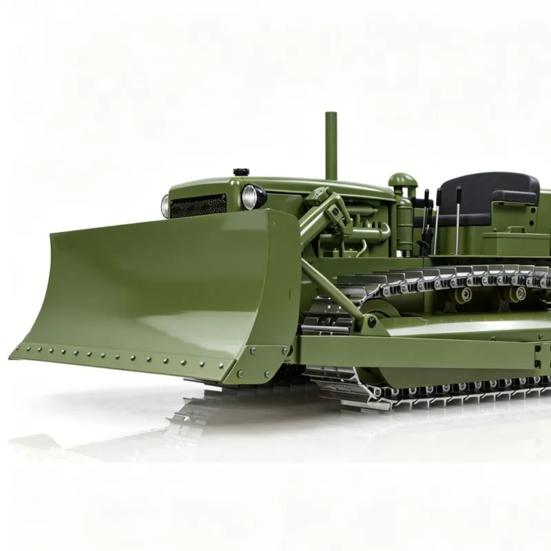 

Model Metal 1/14 Remote Control Hydraulic Bulldozer D7 RC Dozer Construction Vehicle Light Sound System Battery No Charger Toys