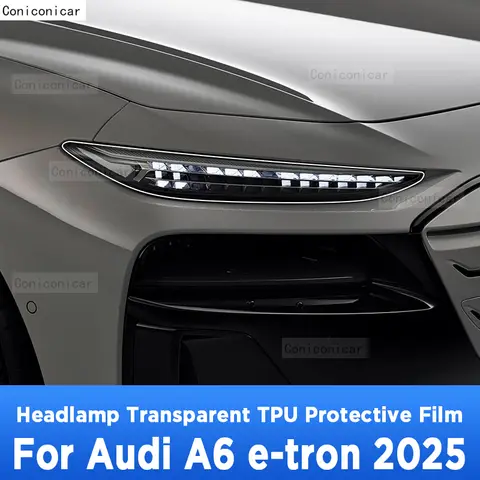 아우디 A6 e-트론 2025 자동차 외장 헤드 라이트 안티 스크래치 프론트 램프 투명 TPU 보호 필름 액세서리 스티커 아우디 A6 e-트론 2025 자동차 외장 헤드 라이트 안티 스크래치 프론트 램프 투명 TPU 보호 필름 액세서리 스티커