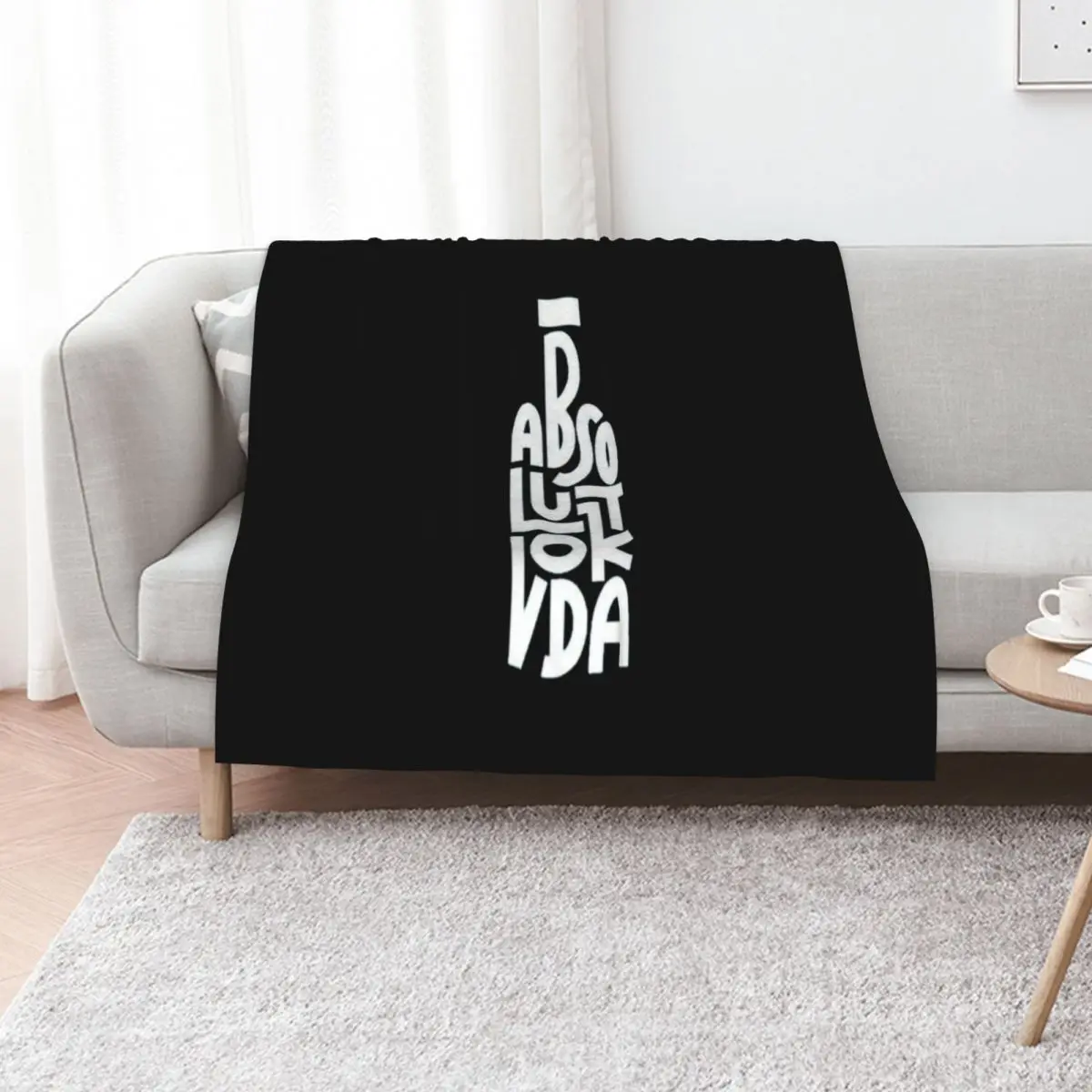 Absolute Vodka Throw Blanket Thins Plaid on the sofa Cute Plaid anime Hairys Custom Blankets