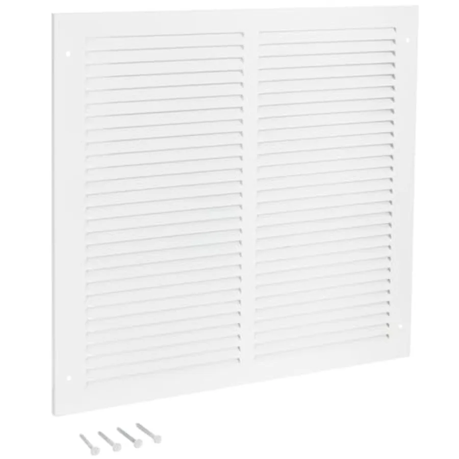 

12 x 12 Inch Duct Opening Return Air Vent Cover for or Ceiling, olid teel Return Air Grille, HVAC Vent Cover, White, 61627