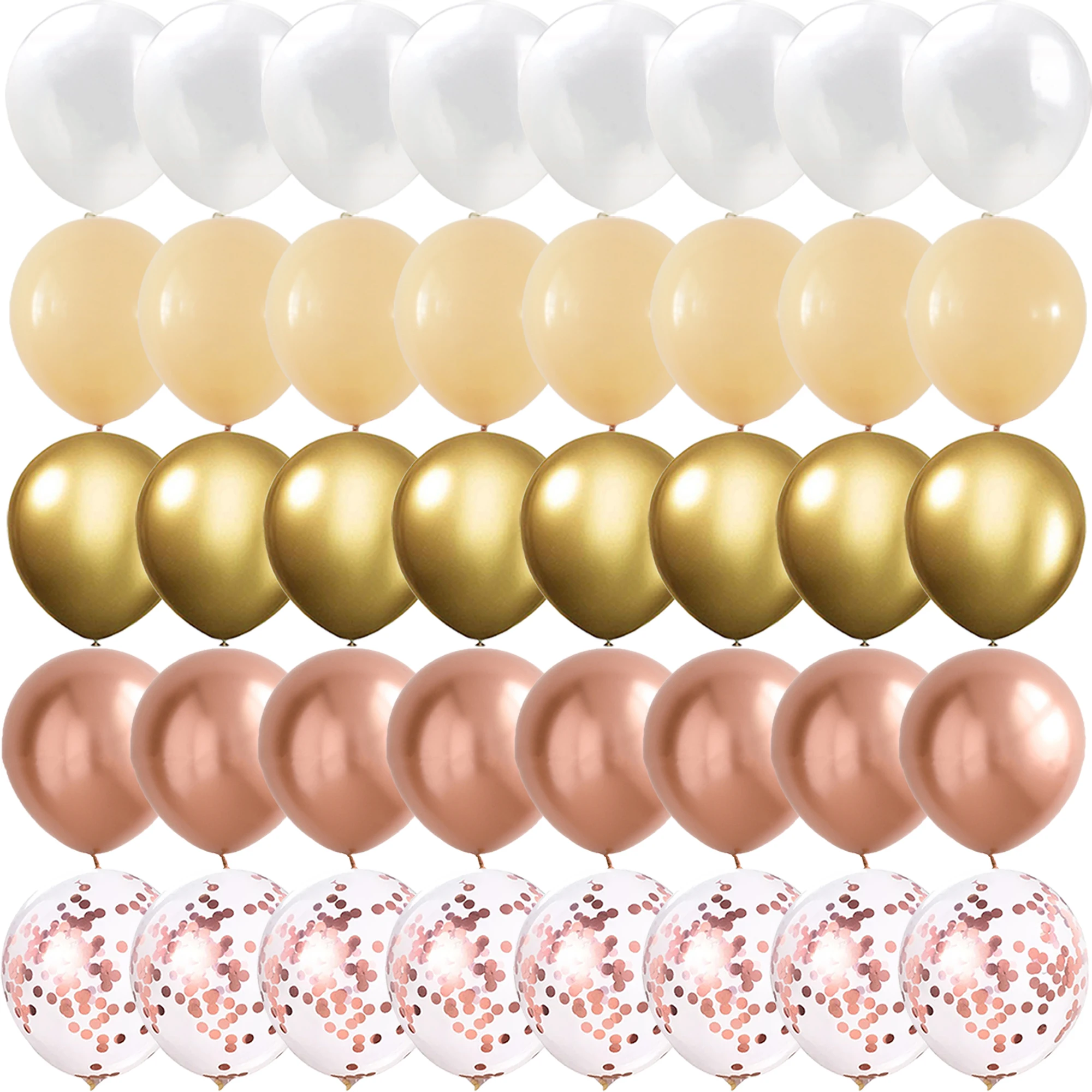 

40PCS 10inch Rose gold skin tone Balloons Gender Reveal Wedding Valentine's Day Baby Shower Birthday Globos Party Decorations