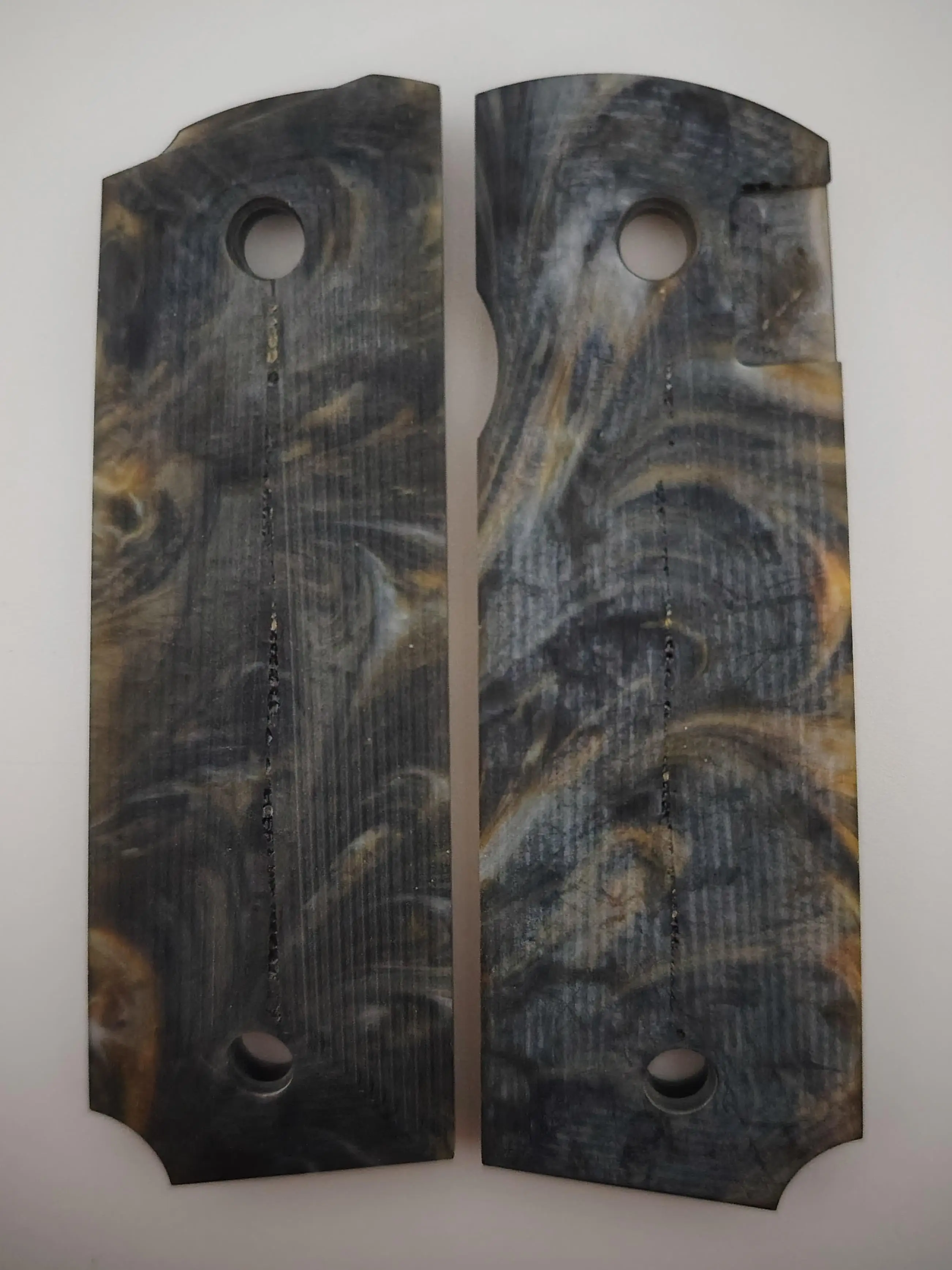 1911 Grips Full Size, goudbruin zilveren colt-medaillon, geschikt voor Colt, Kimber, Springfield, Remington, Rock Island, Government Commander