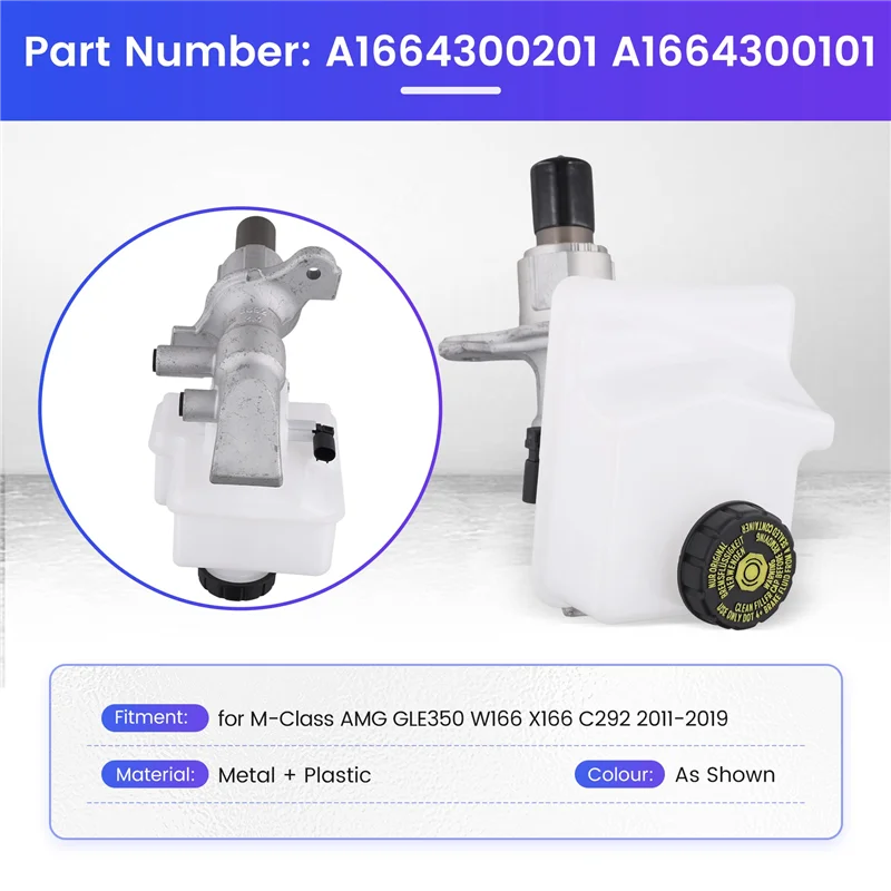 

ABHY-Car Brake Cylinder A1664300201 A1664300101 For Mercedes-Benz M-Class AMG GLE350 W166 X166 C292 2011-2019