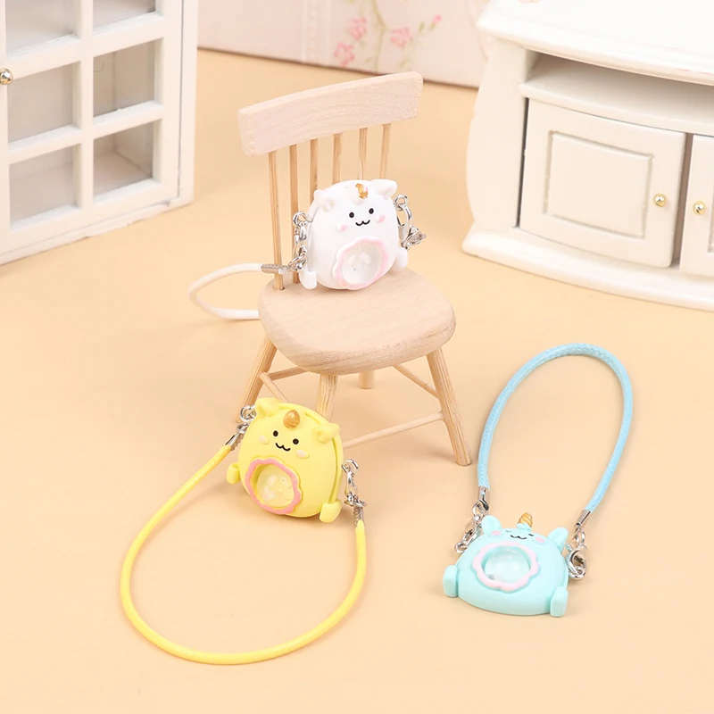 1:12 Dollhouse Miniature Schoolbag Mini Doll Crossbody Bag Shoulder Bag Handbag Backpack Shoulder Bag Model Decor Toys