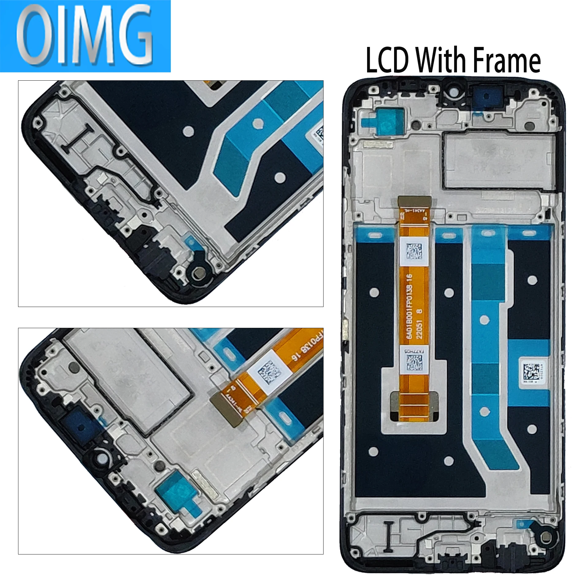 For OPPO A17 A17K LCD Display Original With Frame Touch Screen CPH2477 CPH2471 Panel Replacement Parts