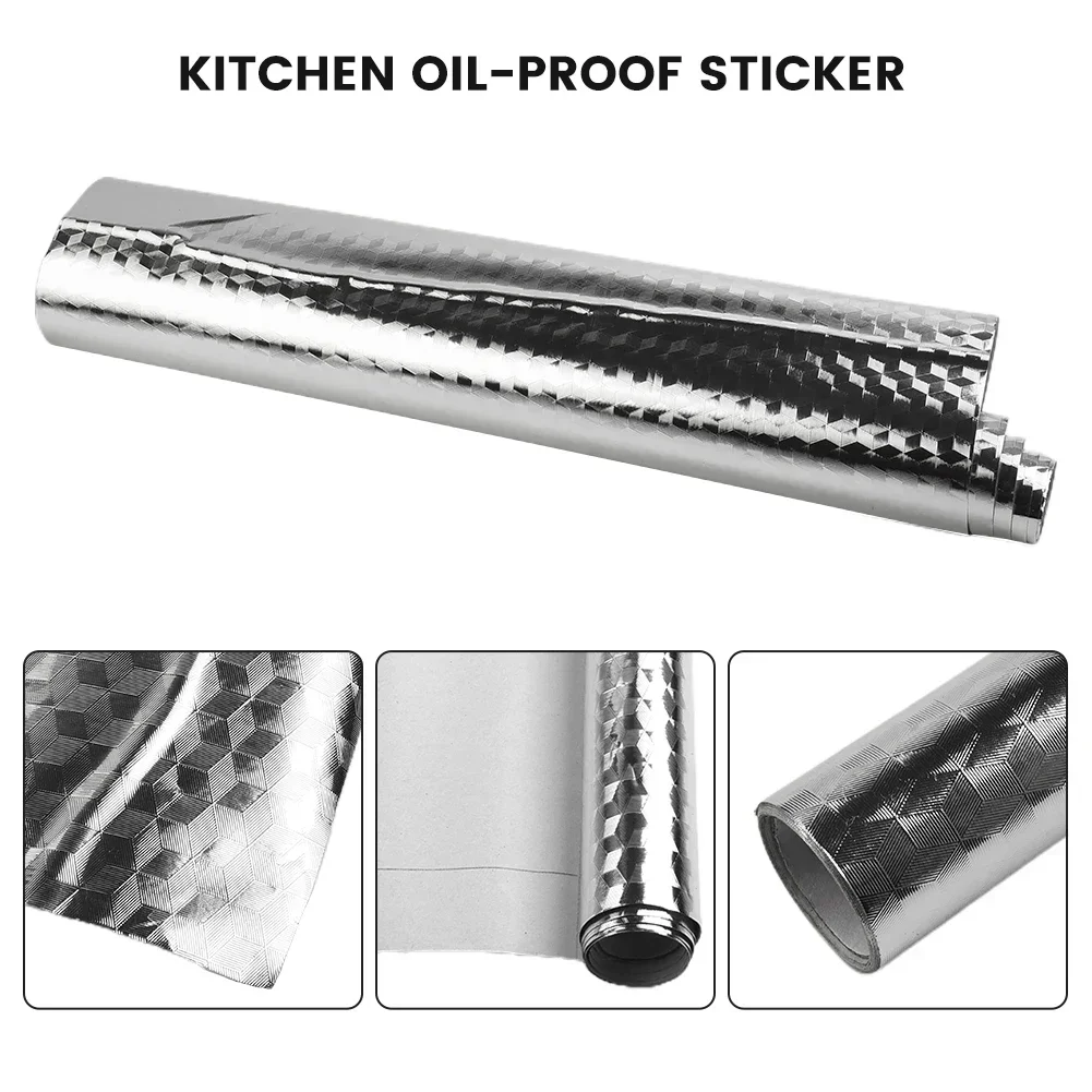 Sticker Oil-proof Aluminum Cabinet Home Decor Kitchen Accessories Thickened Waterproof Countertop Kitchen Sticker