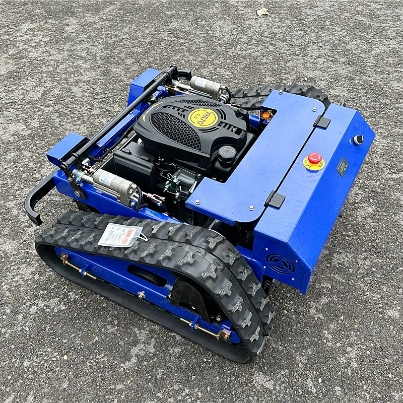 Customized Remote Control Tracked Lawn Mower 9 HP Slope Garden Reclamation  Grass Cutter Weed Killer