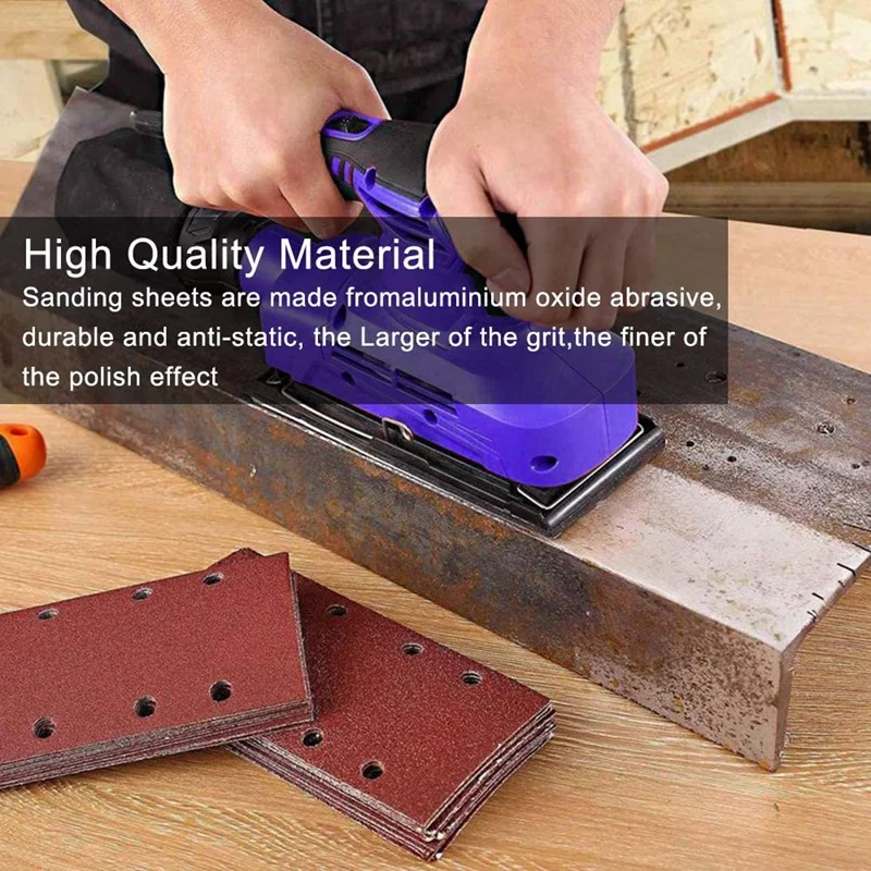 ชุดกระดาษทราย8ชิ้นขนาด40/60/80/120สำหรับเครื่องขัดแบบนอกรีต40ชิ้น