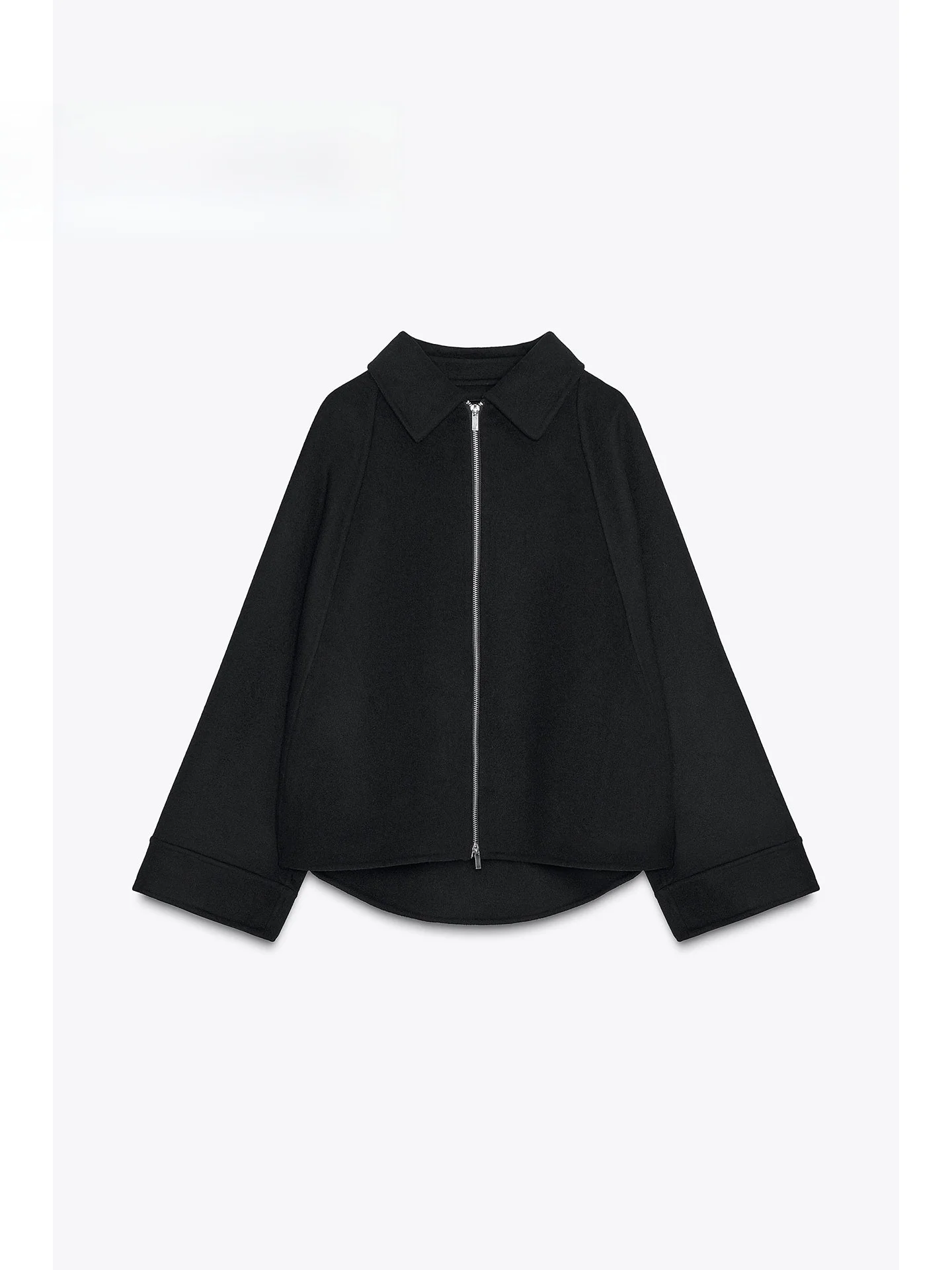 

Весна 2026, повседневная свободная длинная верхняя одежда с воротником-молнией Sve для женщин, модная универсальная женская куртка Jaet 849245