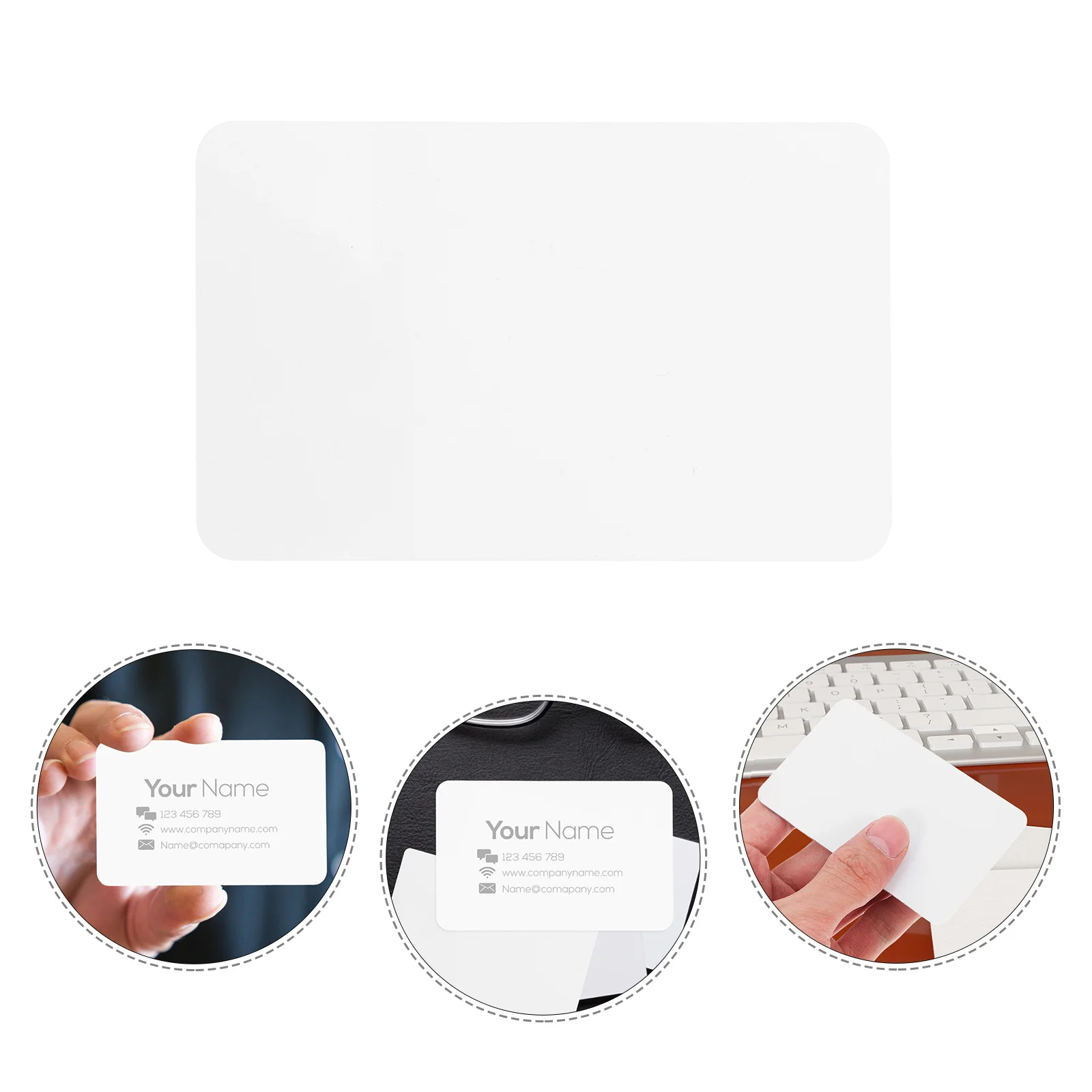 

10Pcs Metal Business Card Blanks Aluminum Double-Sided Sublimation Heat Transfer Printable Blanks for Custom Business