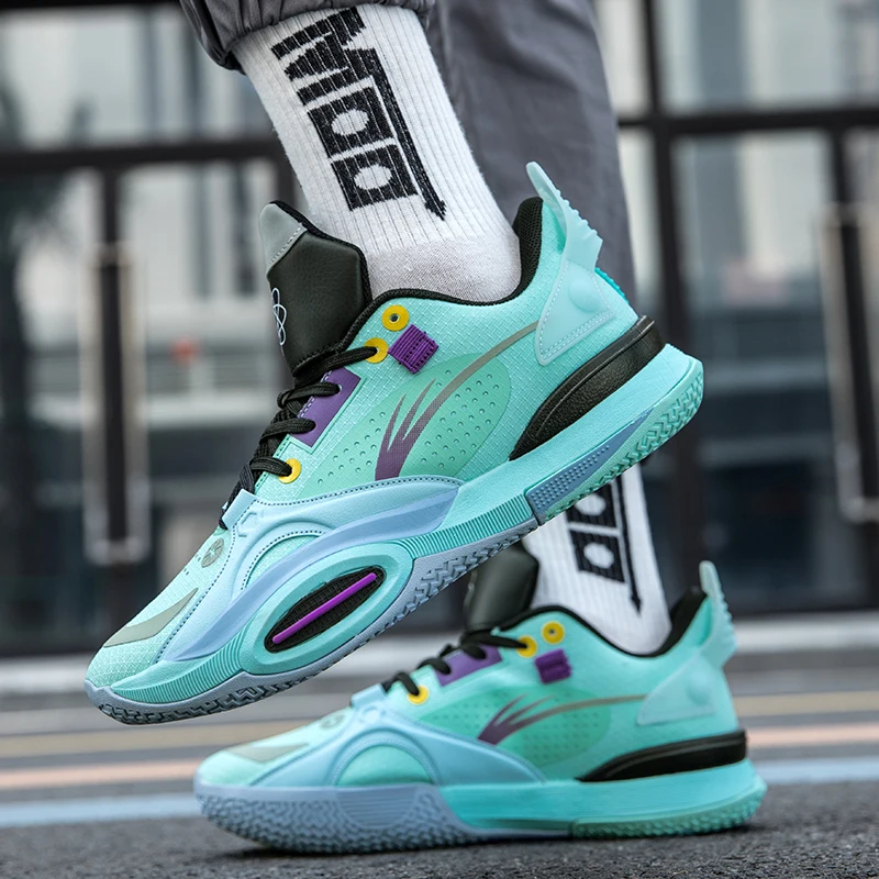 

Баскетбольные кроссовки с низким верхом, дышащие, с фрикционным звуком, воздушная подушка, амортизация, профессиональная Боевая обувь