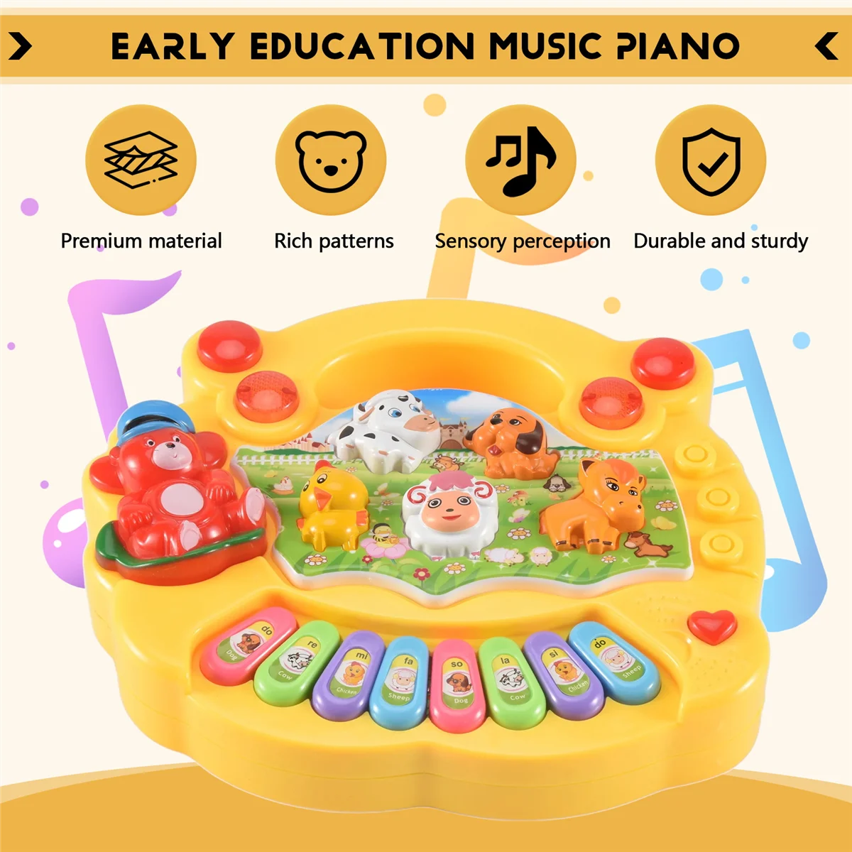 Frühe Bildung 1-Jährige Babys pielzeug Tierfarm Klaviermusik Entwicklungs spielzeug Baby Musik instrument für Kinder & Kinder