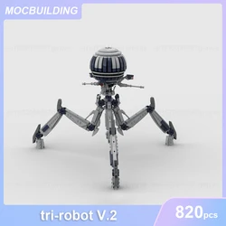 Tri-robot V.2 & Homing Spider Robot & CSI J-1 Proton Cannon Model MOC Building Blocks DIY Assemble Bricks Collection Toy Gifts