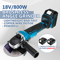 18v electric angle grinder 800W Impact Electric Brushless Polishing Power Tool Saw Gringer  for Makita Battery 125mm/100mm