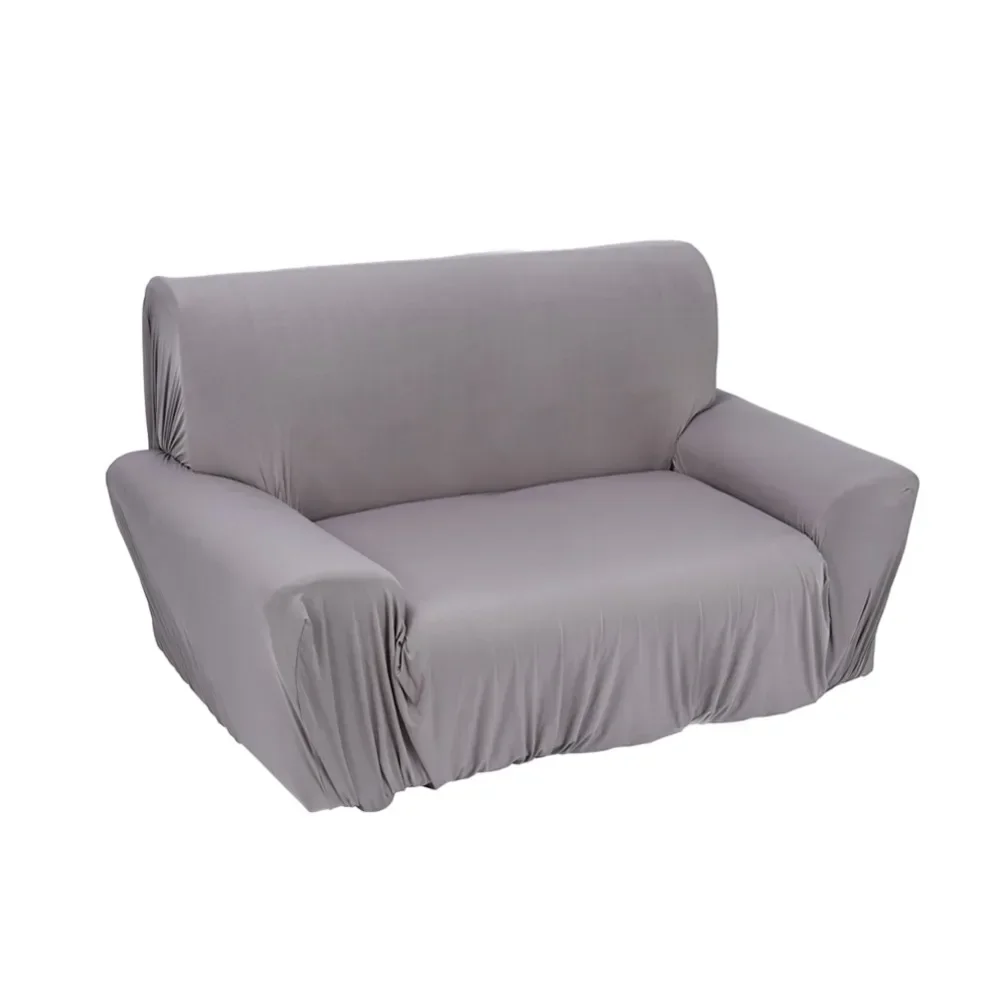 Sofa Couch Stretch Covers Elastic Settee Protector Washable Two Seater Gray 145~185cm,for Office Room, Dining Room Furniture