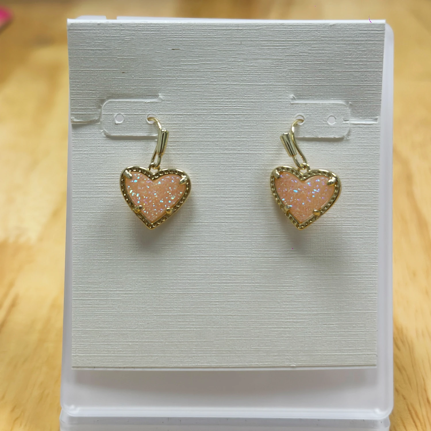 YEEVAA Heart Drusy Crystal Drop Dangle Earrings for Women, Fashion Jewelry, Unique Gifts