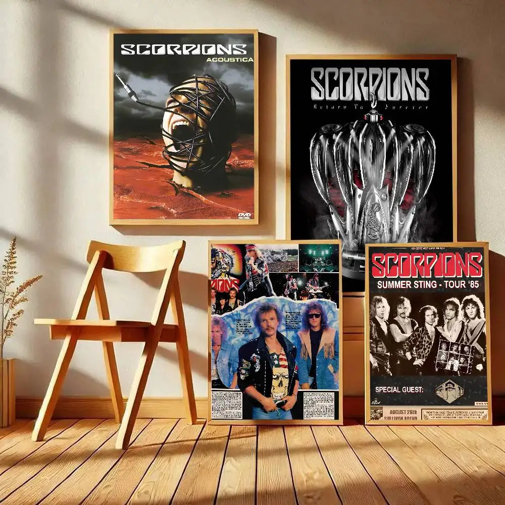 Scorpions Band Art Poster Art With Prints Home Bedroom Living Room Decoration Gift