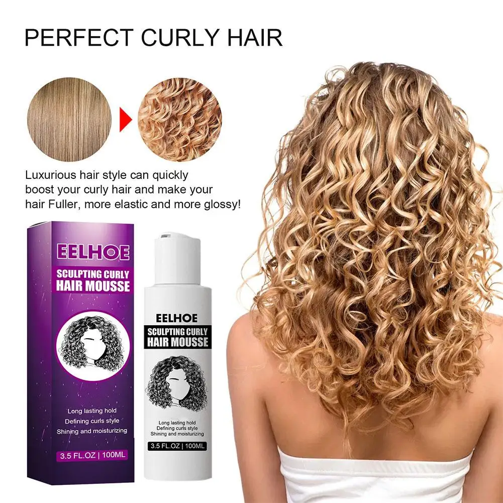 EELHOE Curl Enhancers Styling elastina Anti-crespo capelli ricci idratante Styling Agent Natural Curl Boost Hair Bounce Cream