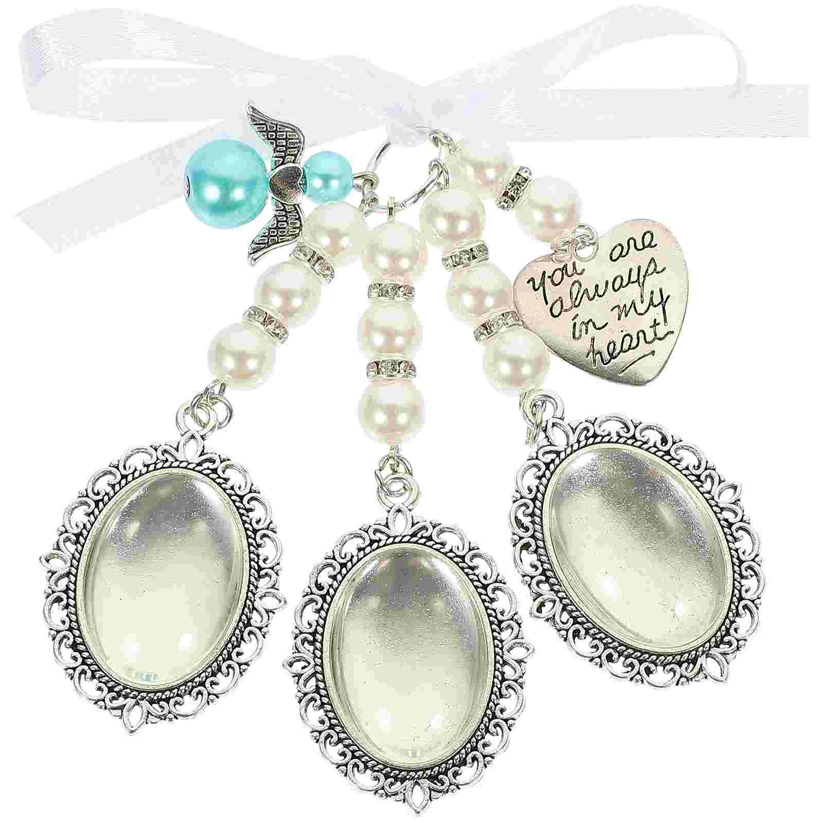 Pendant Bracelet Photo Charms Jewelry DIY Accessories Frame for Bouquet Trays Polyester Settings Wedding