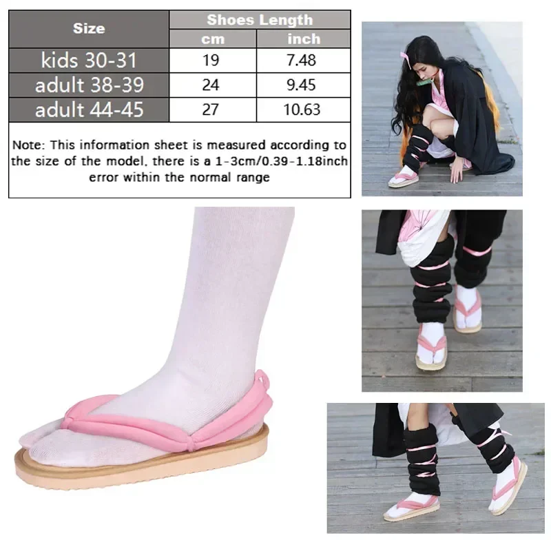 Demon Slayer Kamado Nezuko Anime Cosplay Traje, roupas uniformes, peruca de quimono, sapatos de dente para Halloween Carnival Party, adulto e infantil