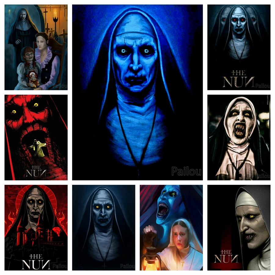 Horror Movie The Nun Diamond Painting Mosaic Photo Conjuring Universe Halloween Art Embroidery Cross Stitch Handwork Wall Decor