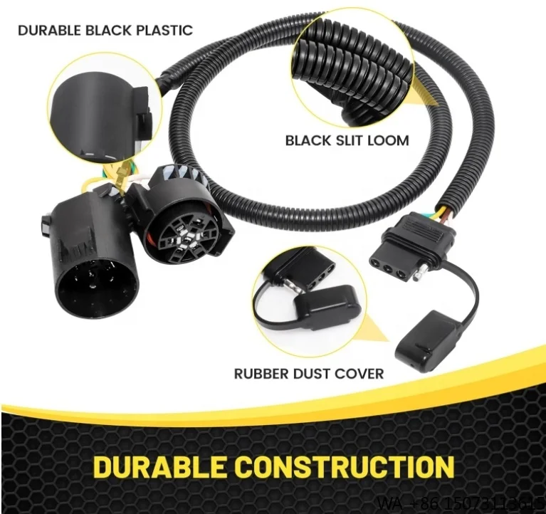 

7-Pin to 4-Pin Trailer Wiring Harness Adapter Plug & Play for US Cars