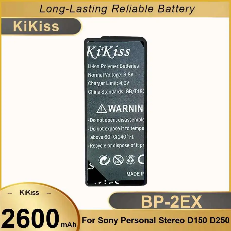 

Walkman Battery BP-2EX 2600Mah For Sony Personal Stereo D150 D250 D-Z555 D-555 D-150 D-250 D-99 90 D-88 82 D-303 D-515 Dcp-150