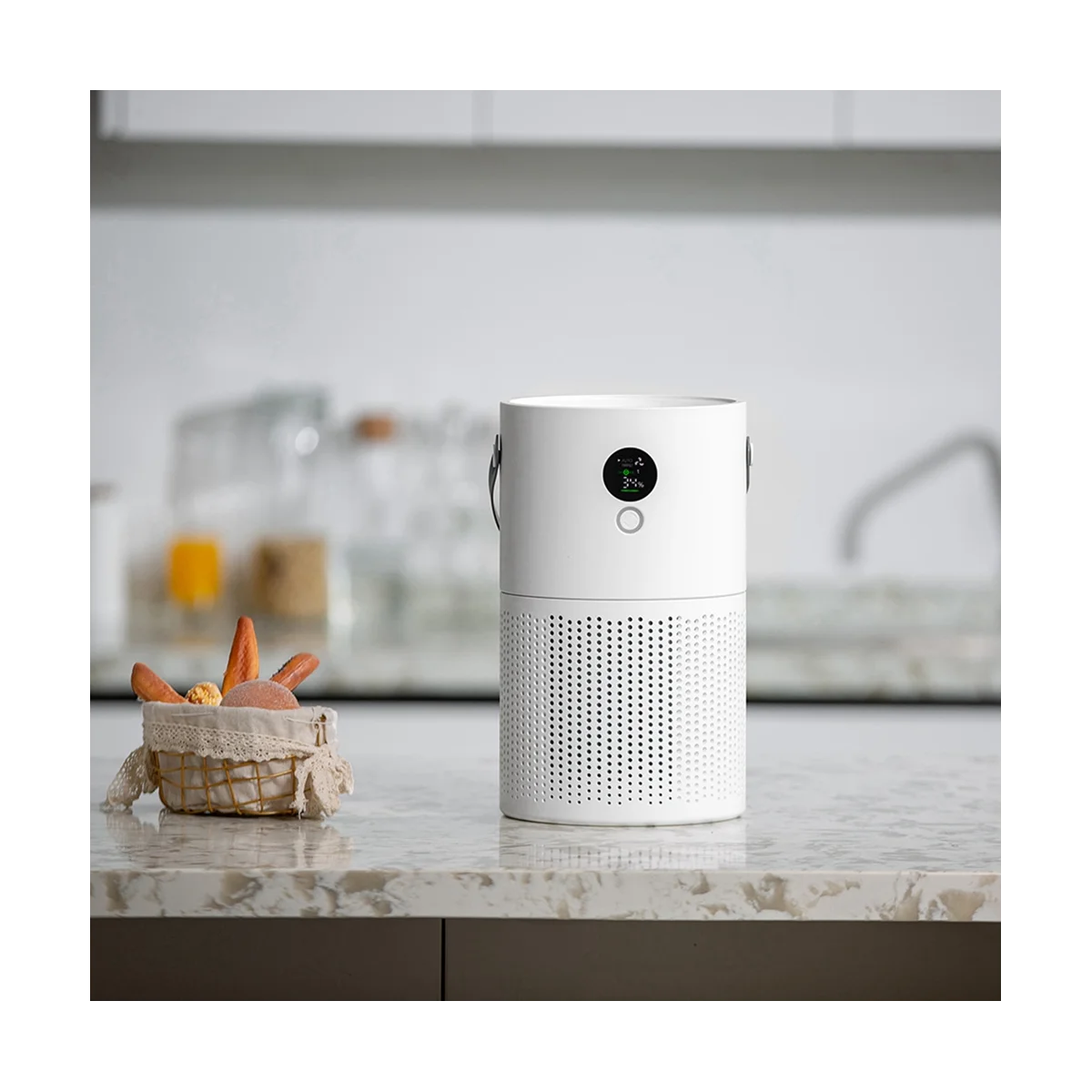 เครื่องกรองอากาศไอออนลบเครื่องฟอกอากาศฟอร์มาลดีไฮด์แบบพกพาในร่มตัวกรองอากาศไร้เสียง USB กำจัดควันพร้อมจอ LCD สำหรับใช้ในบ้าน