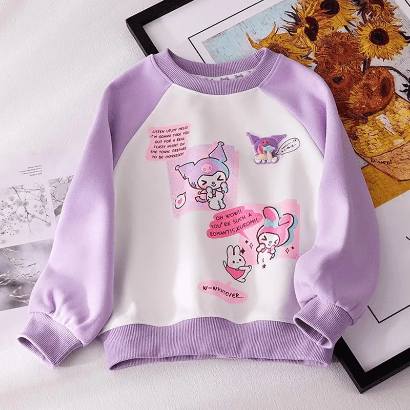 

Kawaii Kuromi My Melody Sanrio Student Cute Cartoon Comfortable Long Sleeve Hoodie Children Sportswear Birthday Gift for Kids