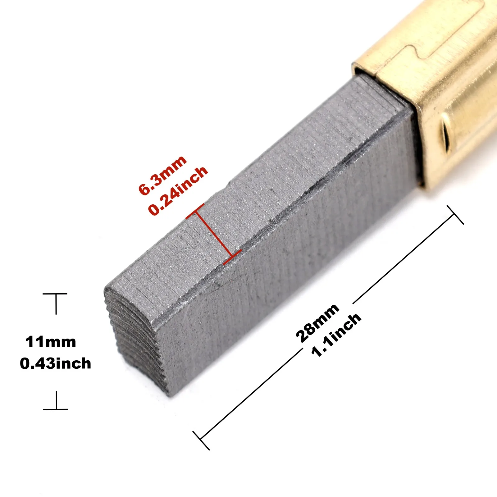 2-teilige Kohlebürsten für Elektro werkzeuge 6,3 (11x x 28mm), kompatibel mit Festool-Zubehör