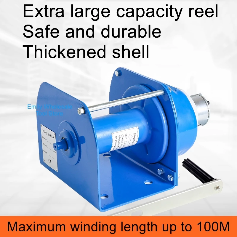 Heavy-duty hand winch 0.5T manual self-locking brake winch rope tightener winch